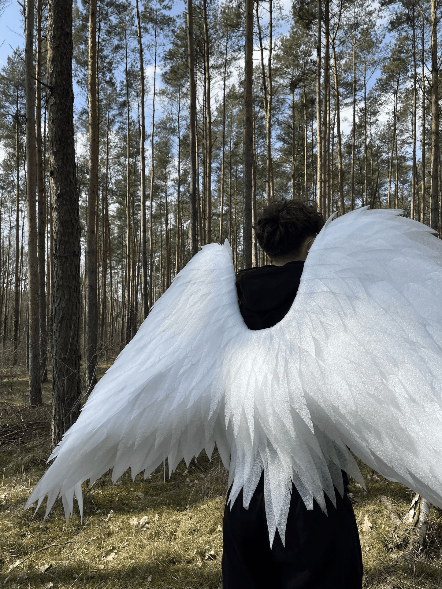 Białe skrzydła anioła akcesoria do sesji zdjęciowej "marki Bogacci"