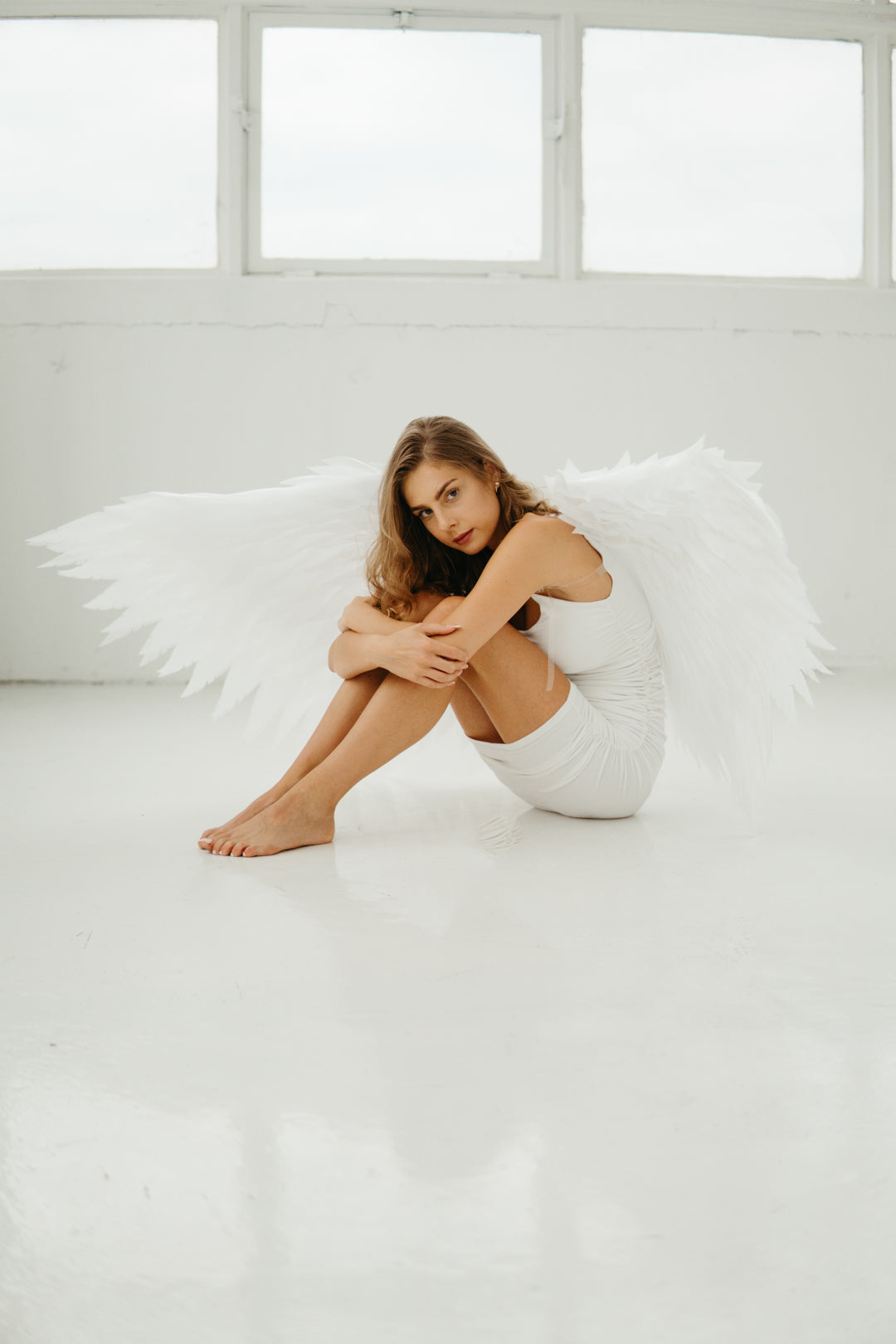 Strój anioła skrzydła białe na sesje zdjęciową "marki Bogacci"