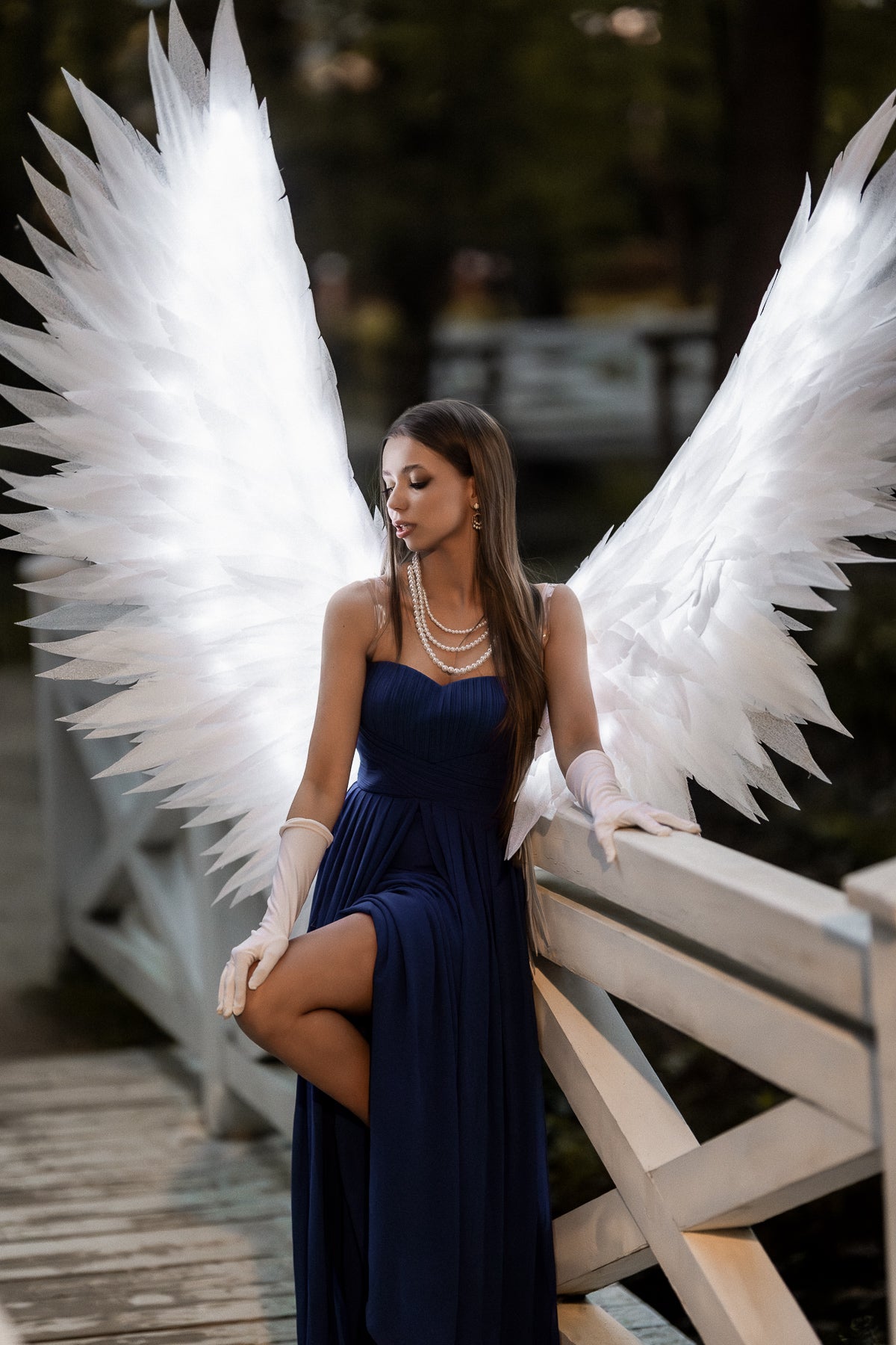 LED skrzydła anioła na sesje zdjęciową "marki Bogacci"
