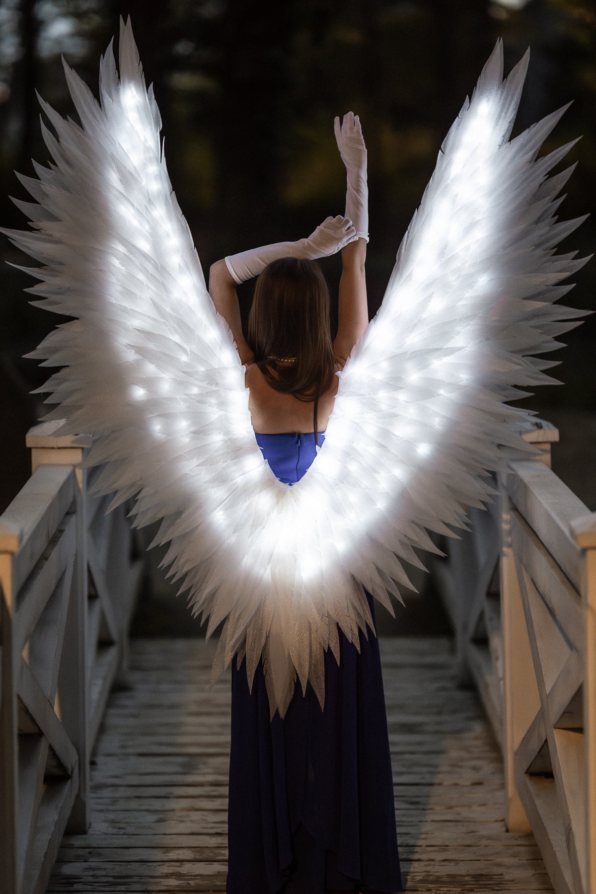 LED skrzydła anioła na sesje zdjęciową "marki Bogacci"